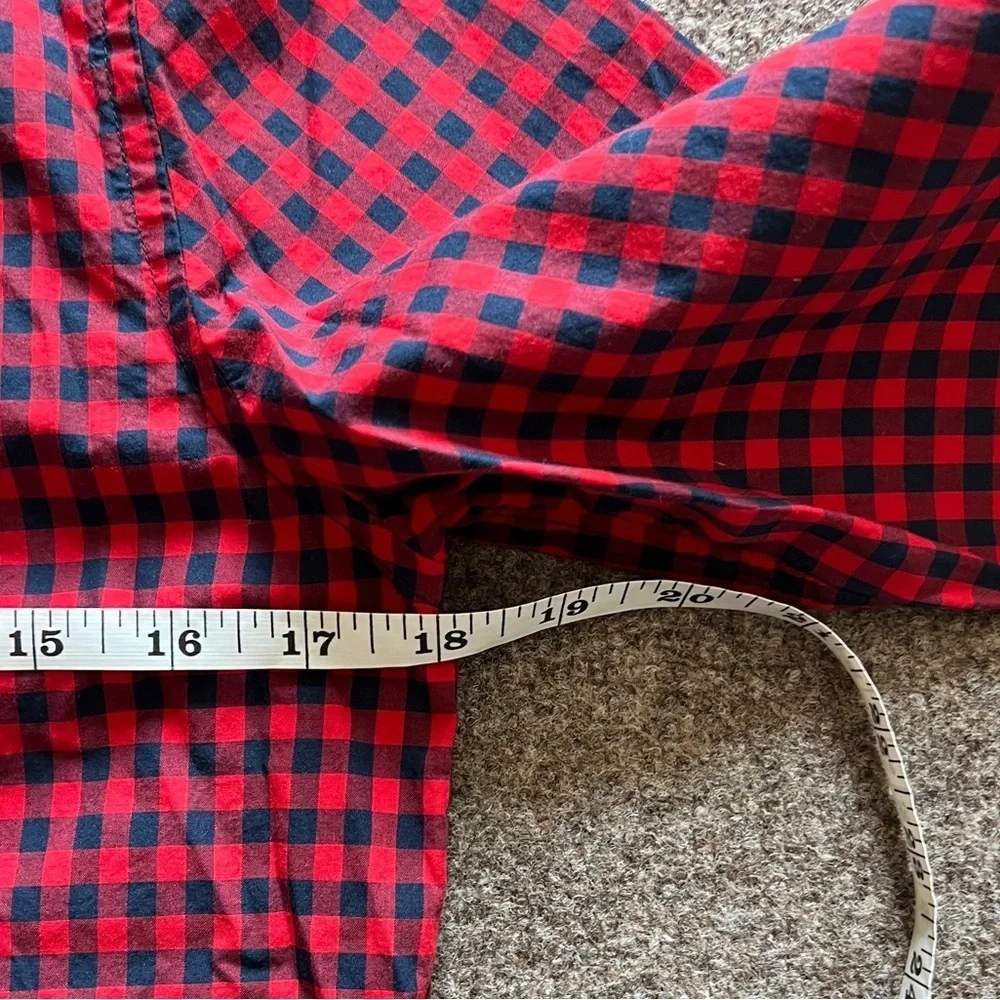 Ralph Lauren Red Gingham Checkered Button Down Long Sleeve Shirt Boys L (14-16)